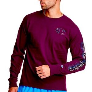 Champion Men’s Long Sleeved Shirt - Dark Berry